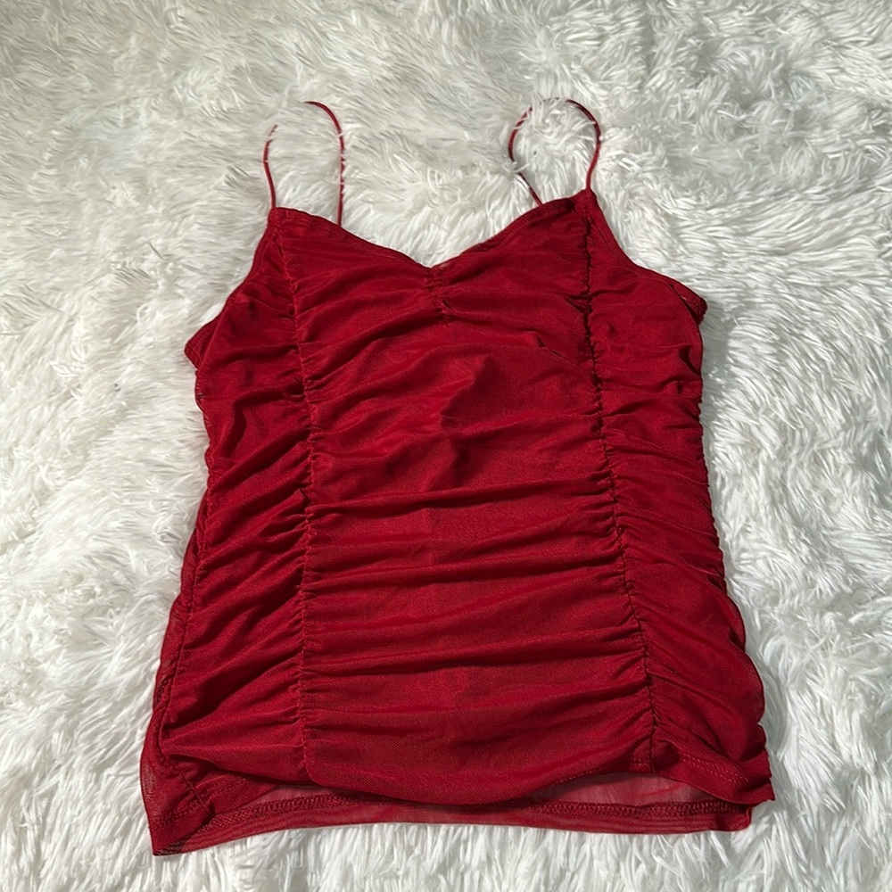 Red crop top